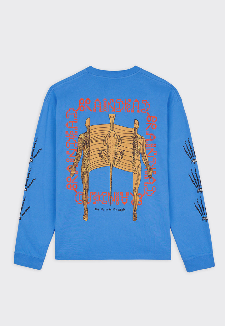 Worm In The Apple Long Sleeve - blue