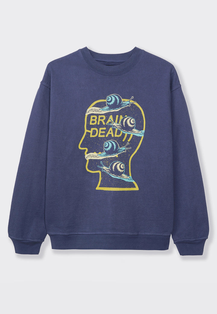 Snail Trail Crewneck - washed navy
