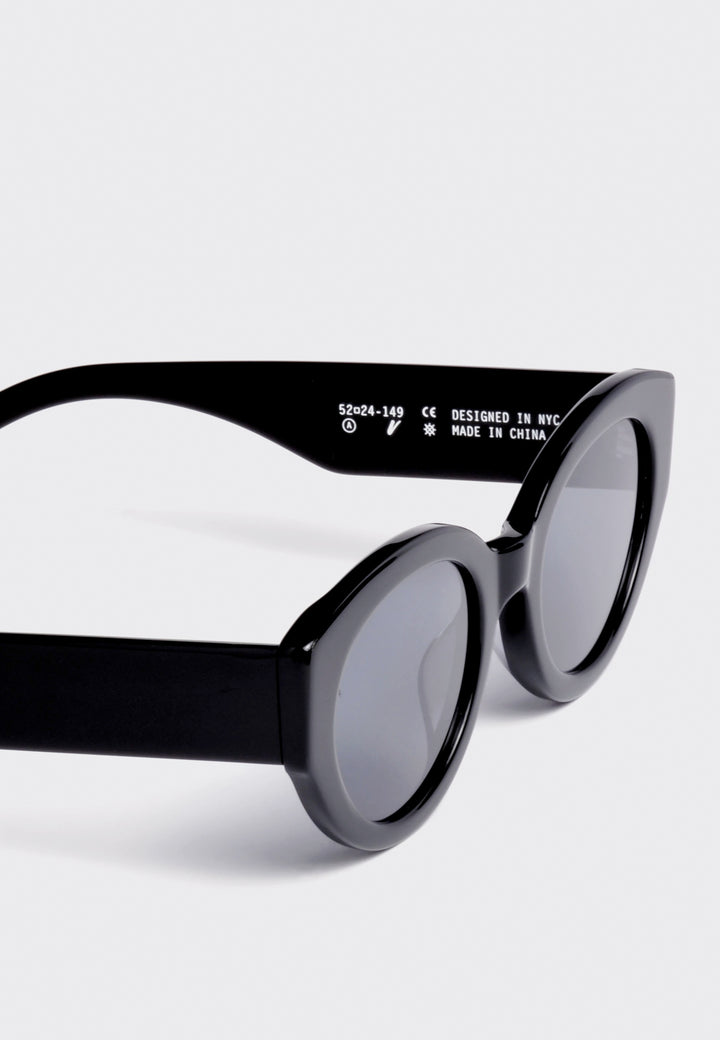 X Vashtie Abstract Sunglasses - Black/Black
