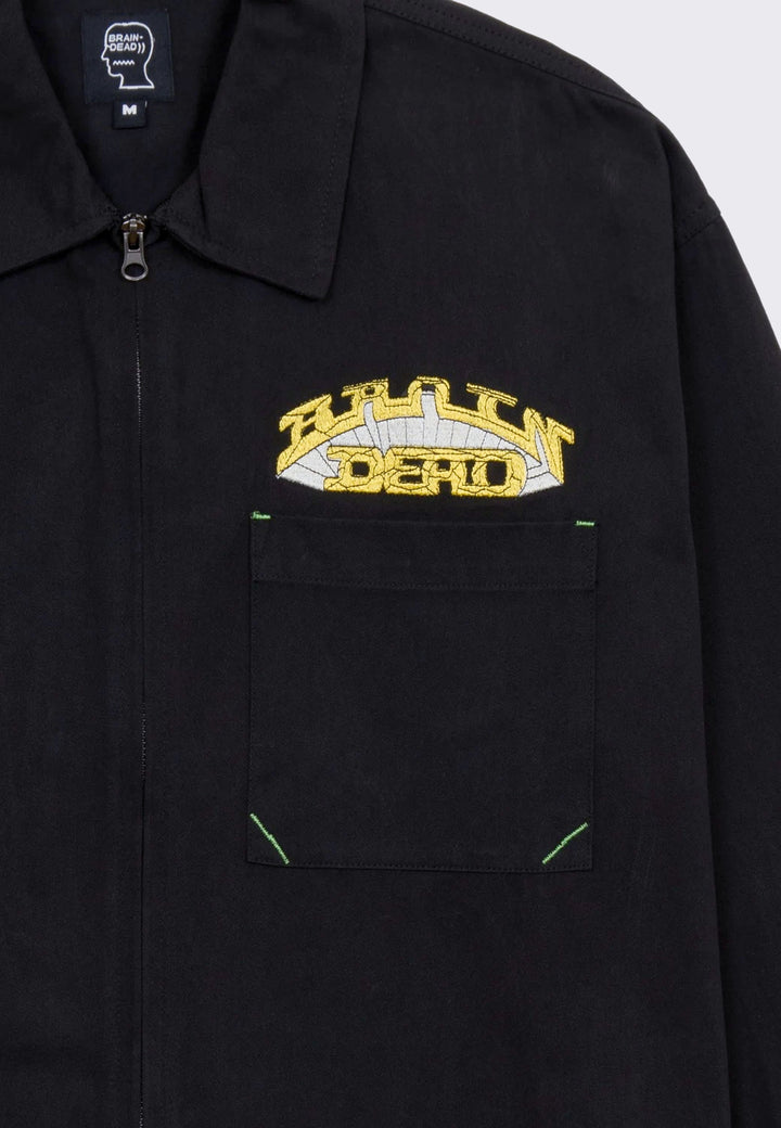 Fast Life Full Zip Shirt Jacket - black
