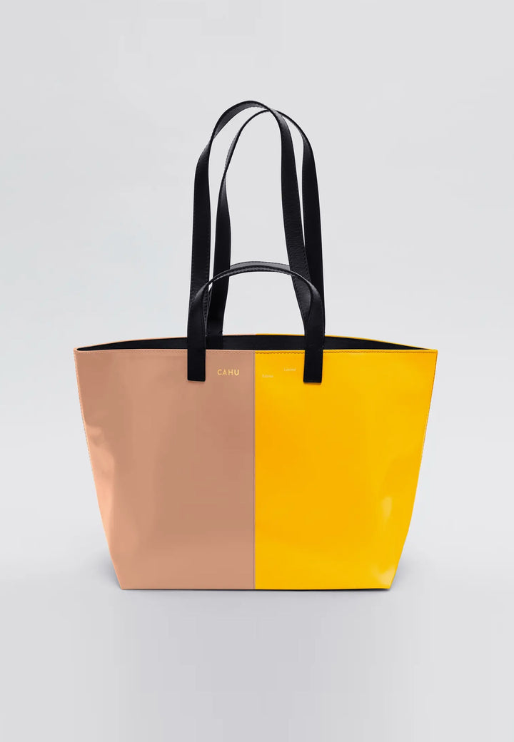 Le Pratique Small Bigout Bag - Brown/Yellow