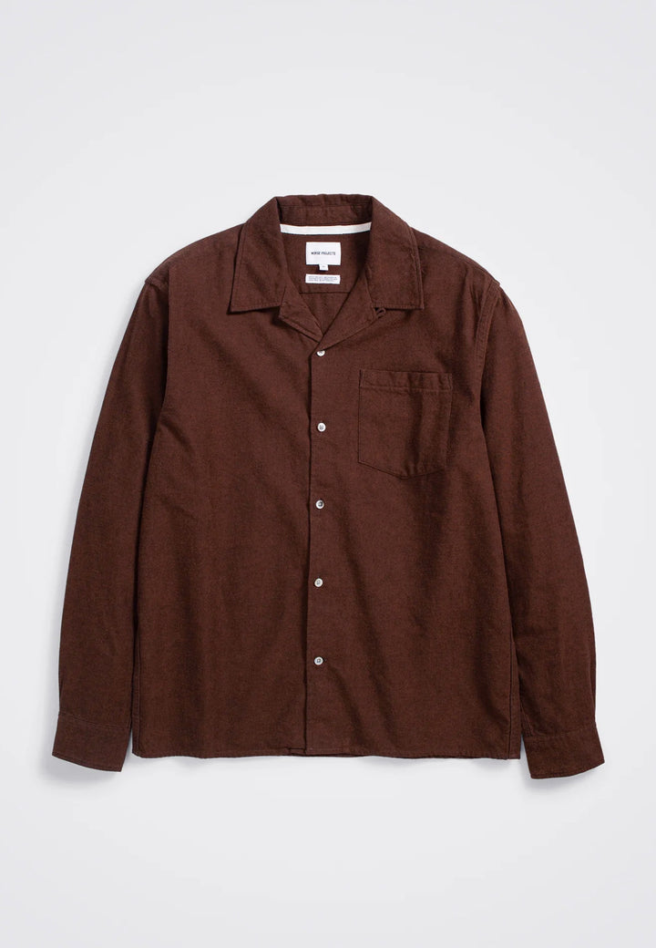 Carsten Organic Flannel Shirt - Rust