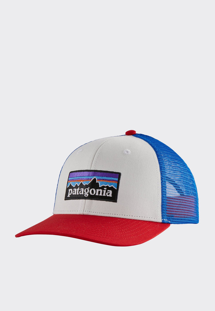 P-6 Logo Trucker Hat - white/red/blue