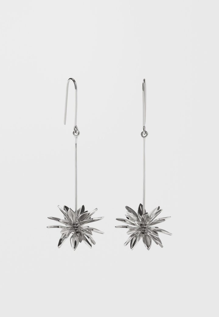 Meadowlark | Fleur Drop Earrings - silver | Good As Gold, NZ