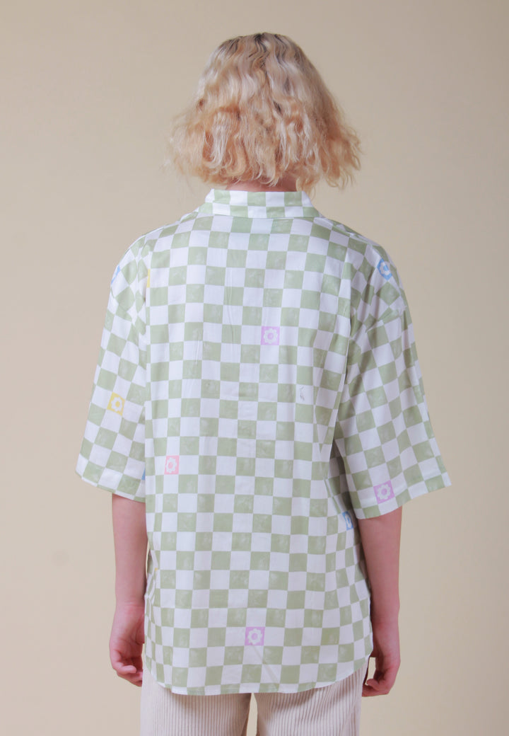 Organic Cotton Checkerboard Shirt - green