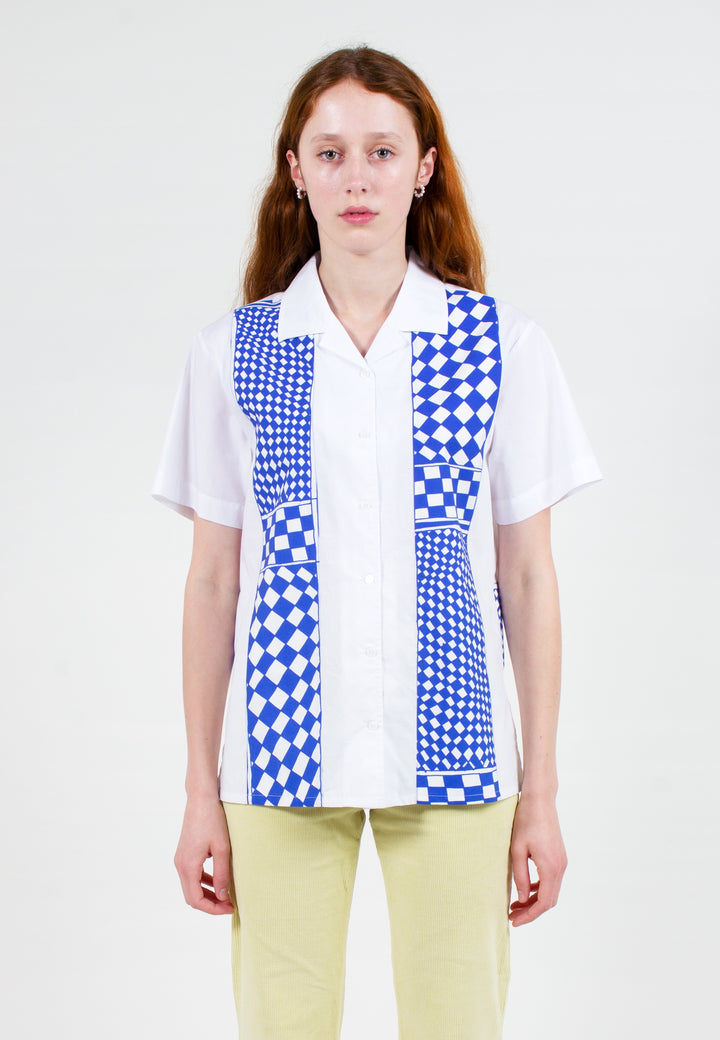 Totems Short Sleeve Shirt - white/blue