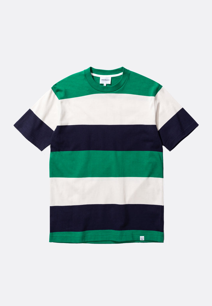 Johannes Border Stripe T-Shirt - sporting green