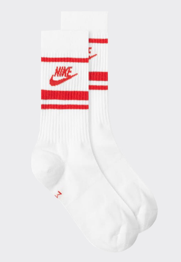 Crew Sportswear Essential Stripe Socks 3 Pack - white/red