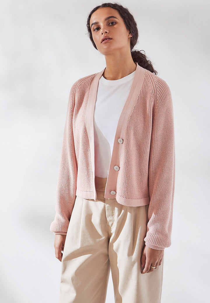 Kowtow | Primary Cardigan - pink | Good As Gold, NZ