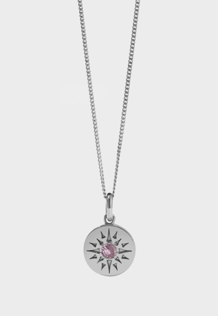 Meadowlark Medium Ursa Necklace - silver/pink tourmaline - Good As Gold