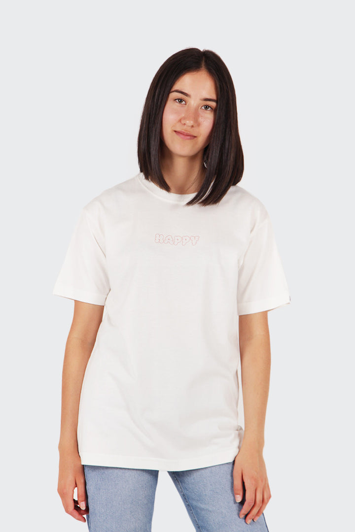 Good As Gold Happy T-Shirt - white/red | GOOD AS GOLD | NZ