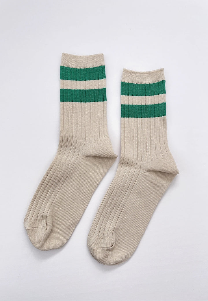 Her Varsity Socks - green
