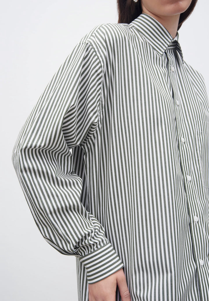 James Shirt - Deep Green Stripe