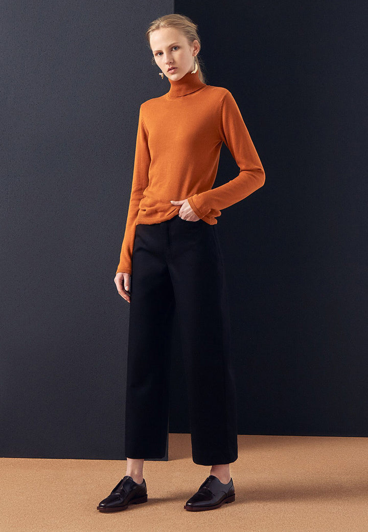 Kowtow Knit Roll Neck Sweater - rust — Good as Gold