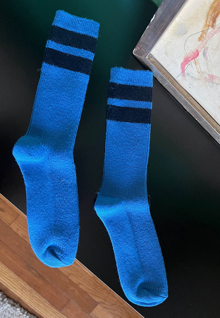 Grandpa Varsity Socks - Blue Navy Stripe
