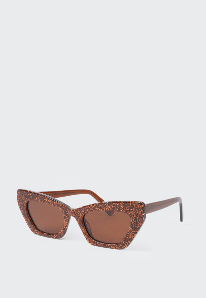 Mars Lotte Sunglasses - brown glitter — Good as Gold