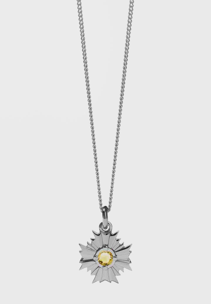 Meadowlark August Necklace With Stone - silver/citrine - Good As Gold