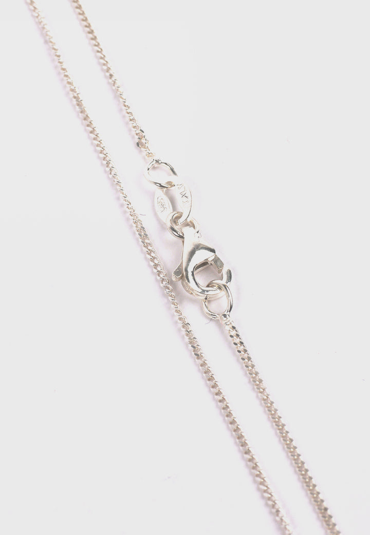 Small Capital Letter Necklace - silver H