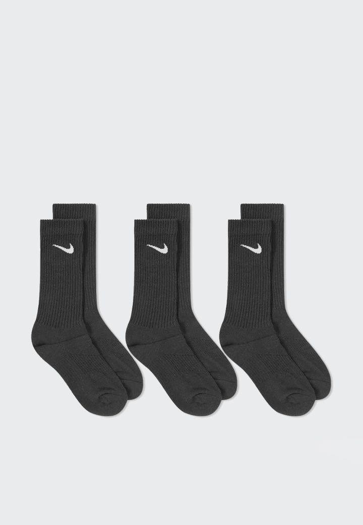 Nike Cushion Crew Socks 3pk - black/white — Good as Gold