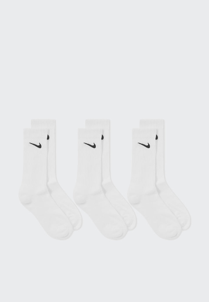 Nike Cushion Crew Socks 3pk - white/black — Good as Gold