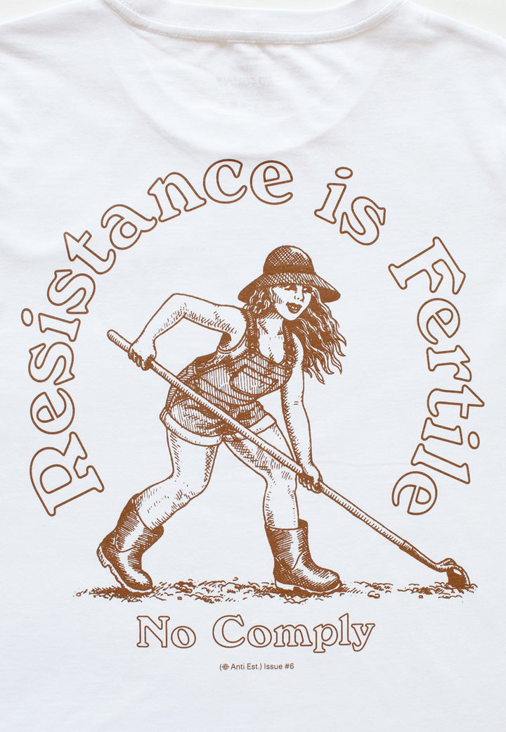 Resistance Is Fertile T-Shirt - white