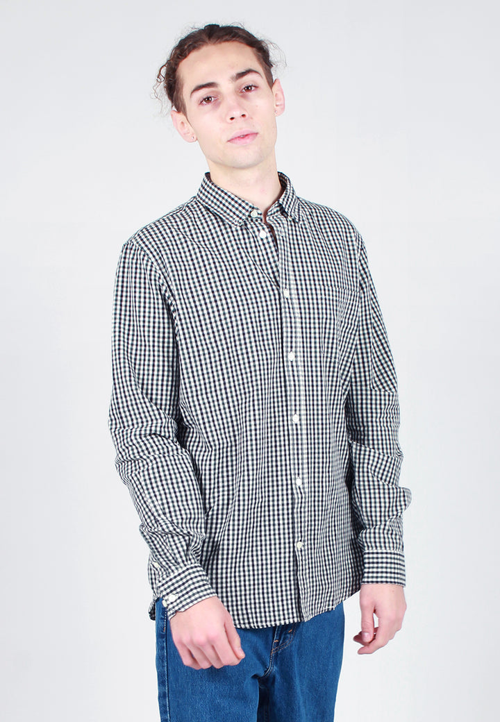 Norse Projects Osvald Gingham Shirt - dark navy - Good As Gold