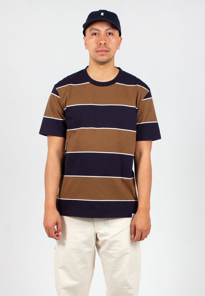 Norse Projects | Johannes 3 Stripe - russet | Good As Gold, NZ