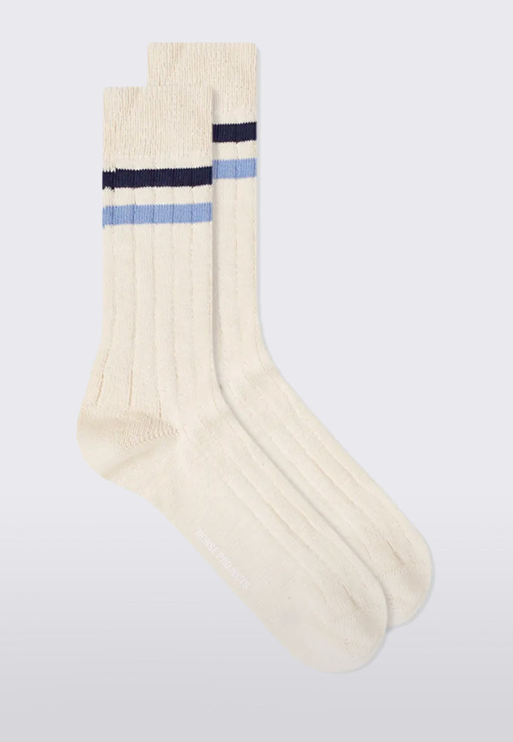 Bjarki Slub Stripe Socks - clouded blue