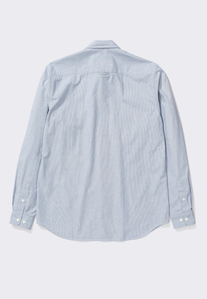Villads Micro Texture Shirt - blue stripe