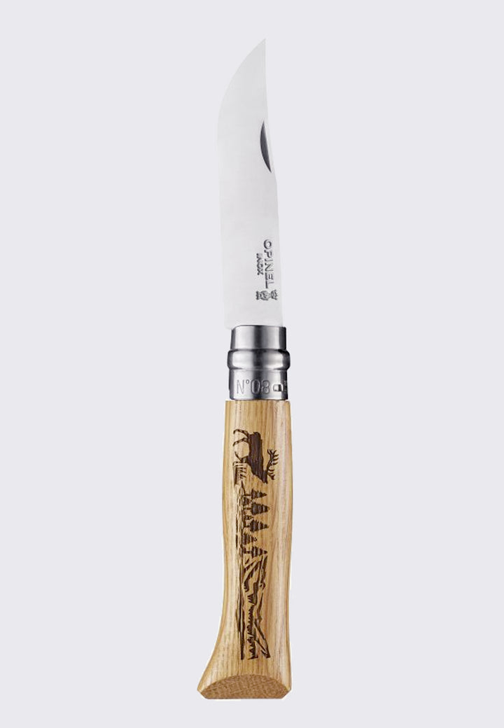 Engraved Animal Knife No.8 - Deer/Cerf Oak