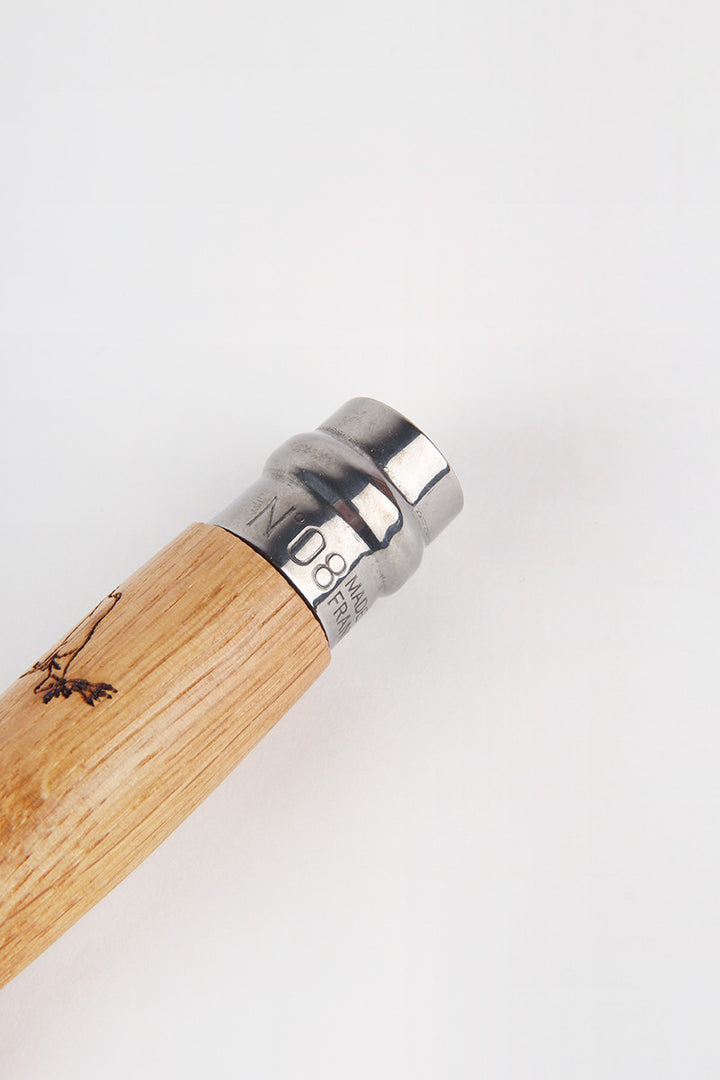 Opinel Engraved Animal Knife No.8 - deer/cerf oak | GOOD AS GOLD | NZ