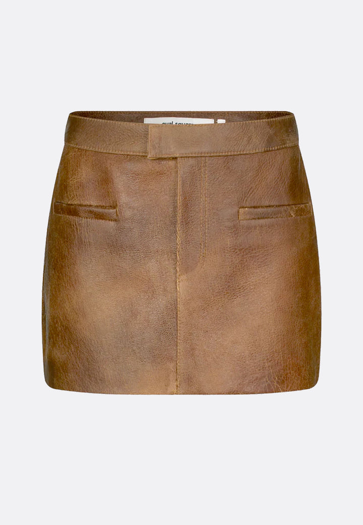 Rocky Leather Skirt - Used Brown