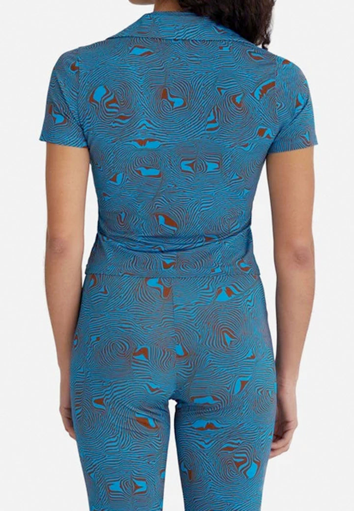 Regina Shirt - mosaic blue