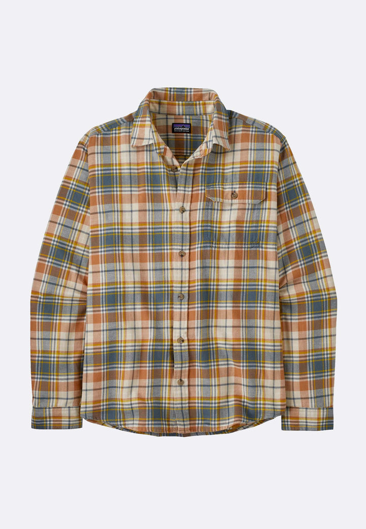 M's L/S Cotton in Conversion LW Fjord Flannel Shirt - Lavas/Fertile Brown