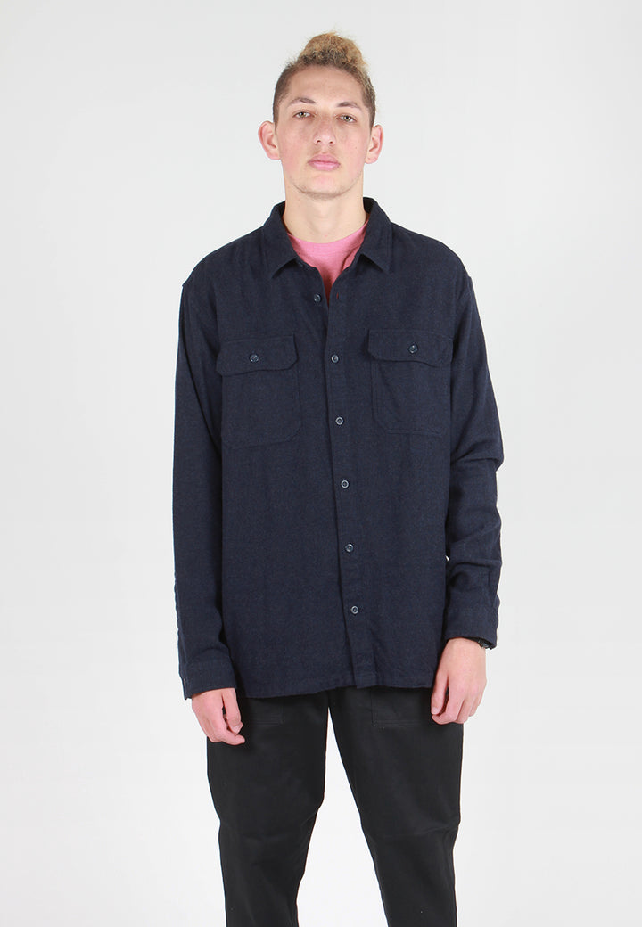 Patagonia Fjord Flannel Shirt - navy blue - Good As Gold
