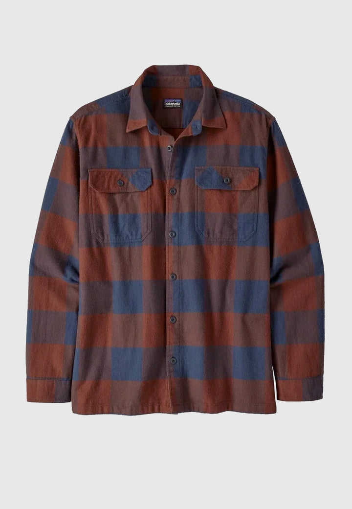 Organic Fjord Flannel Shirt - Smolder Blue