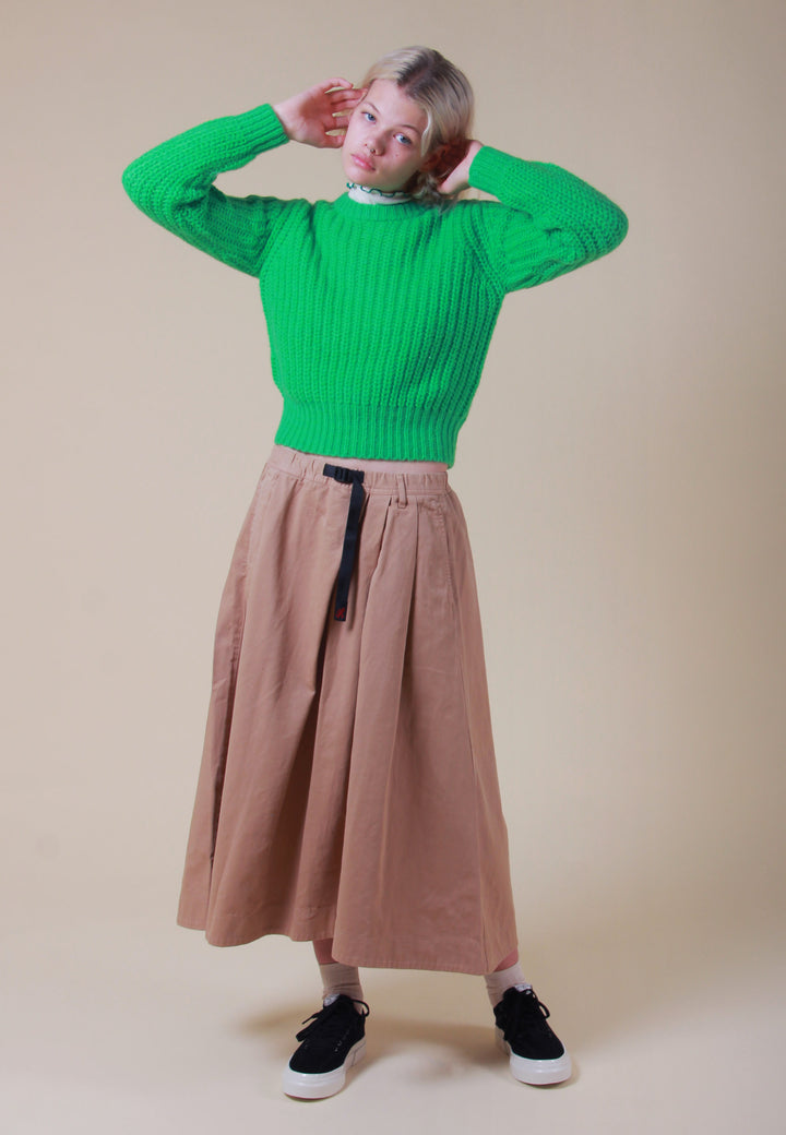 Fluffy Sailor Sweater - lime cordial
