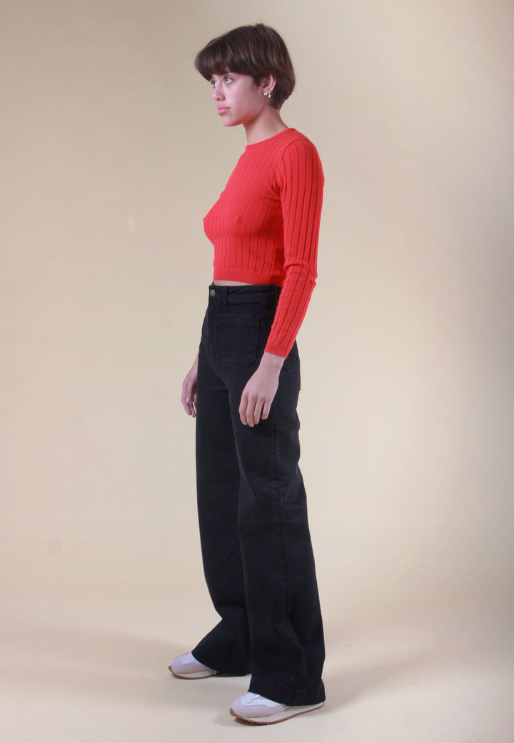 Jane Knit Long Sleeve - poppy