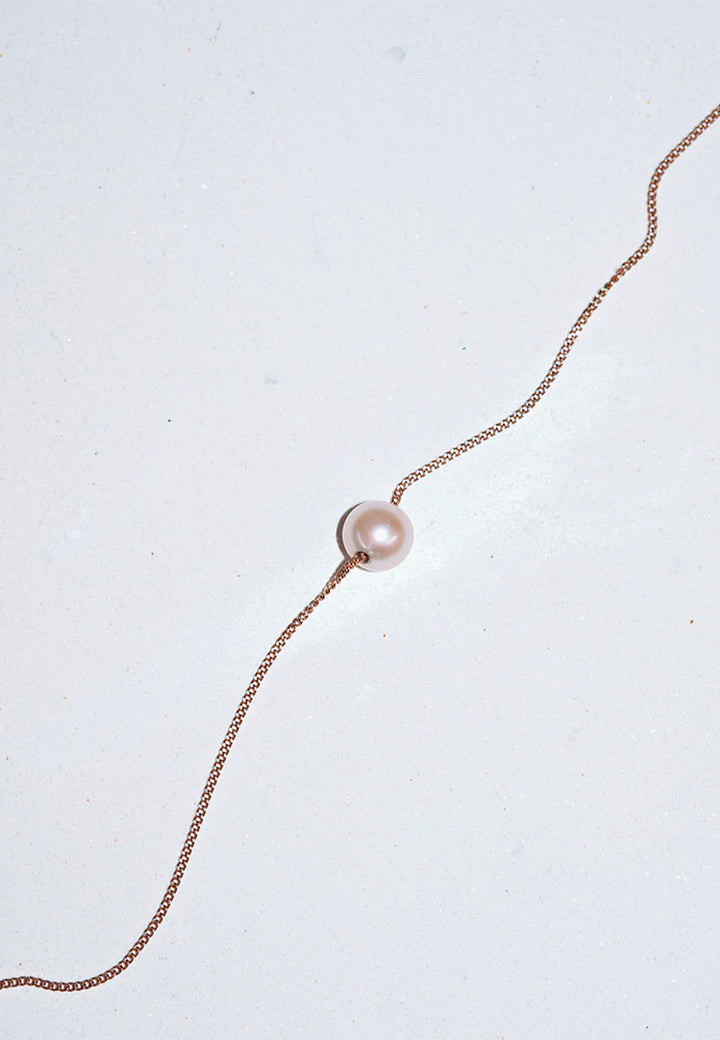 Selene Pearl Necklace - Silver