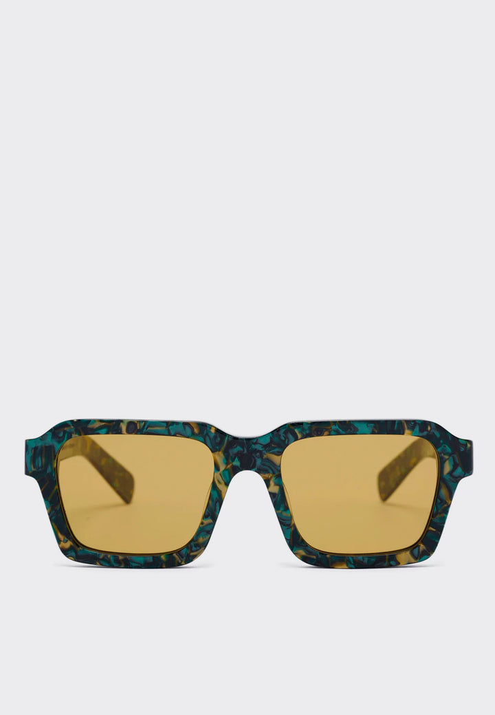 Staunton Sunglasses - Green Granite/Yellow
