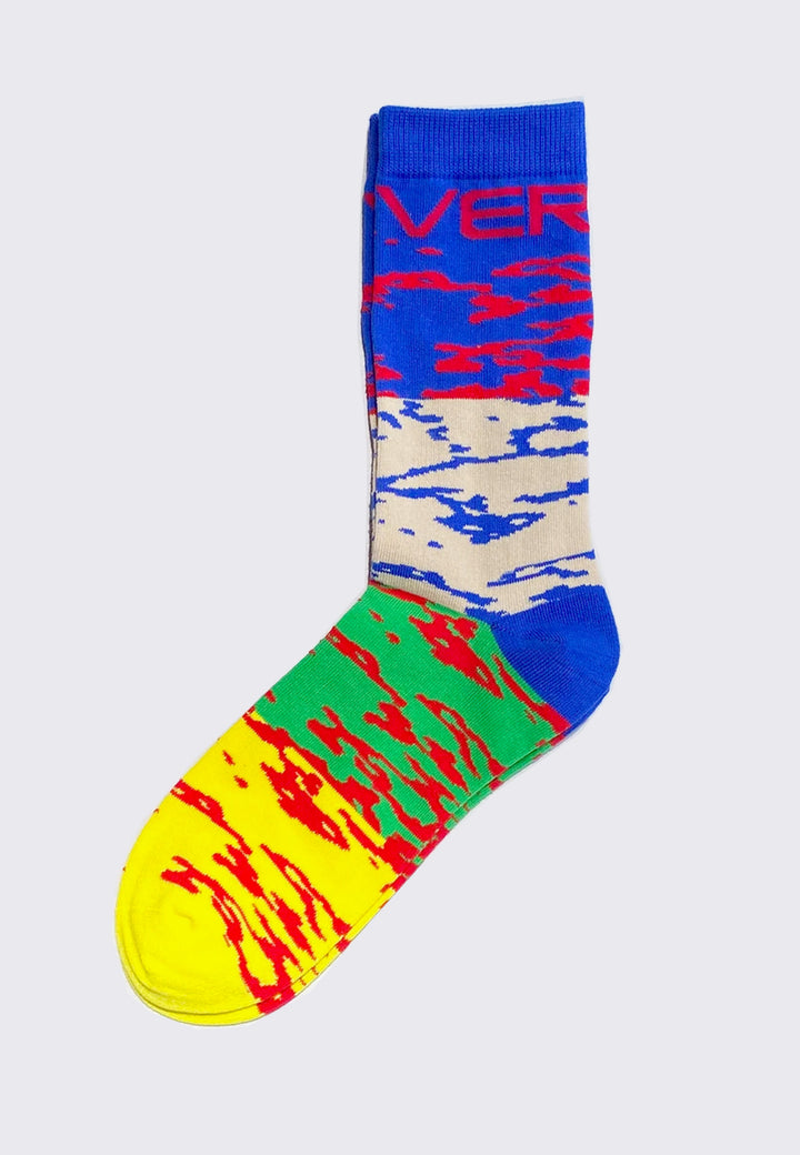 Stripe Lining Socks - multi