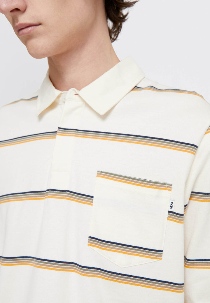 Beck Polo Long Sleeve - off white stripes